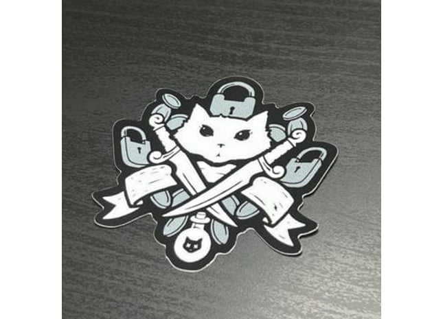 Gamers Guild AZ Caverns & Calicos Sticker: Cat Class - Rogue Caverns & Calicos