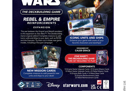 Gamers Guild AZ Fantasy Flight Games Star Wars: The Deckbuilding Game – Rebel & Empire Reinforcements Expansion (Pre-Order) Asmodee