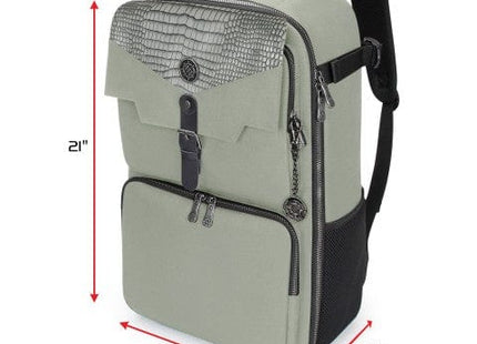Gamers Guild AZ Accessory Power ENHANCE Gaming: Card Storage Backpack (Silver) Enhance Gaming