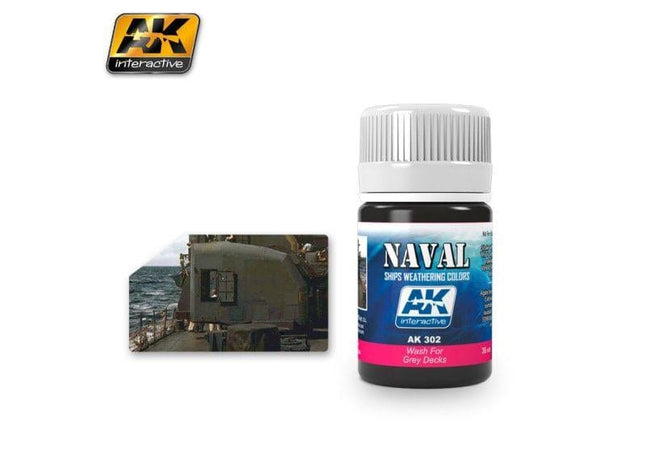 Gamers Guild AZ AK-Interactive AK302 AK Interactive Wash: For Grey Decks (Naval) Golden Distribution International