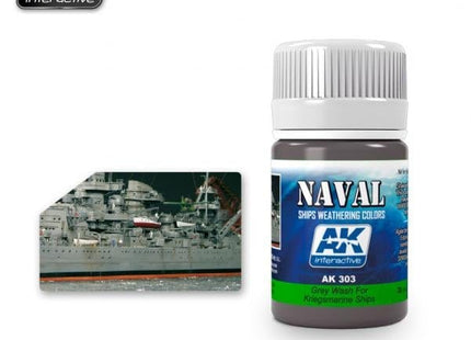 Gamers Guild AZ AK-Interactive AK303 AK Interactive Wash: Grey for Kriegsmarine Ships (Naval) Golden Distribution International