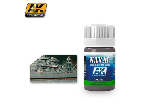 Gamers Guild AZ AK-Interactive AK303 AK Interactive Wash: Grey for Kriegsmarine Ships (Naval) Golden Distribution International