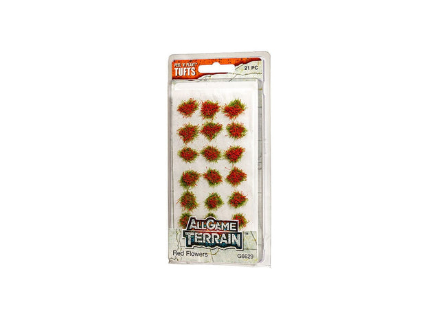 Gamers Guild AZ All Game Terrain All Game Terrain: Peel 'n' Plant Tufts - Red Flowers All Game Terrain