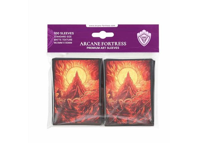 Gamers Guild AZ Arcane Fortress Arcane Fortress: Stained Glass: Fire and Ice Dragon Sleeves 100ct (Pre-Order) GTS