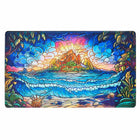 Gamers Guild AZ Arcane Fortress Arcane Fortress: Stained Glass: Hidden Island Standard Playmat (Pre-Order) GTS