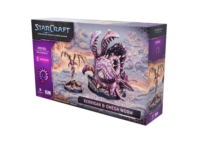 Gamers Guild AZ Archon Studios StarCraft: The Miniatures Game - Zerg: Kerrigan & Omega Worm Hero Expansion Set (Pre-Order) ACD Distribution