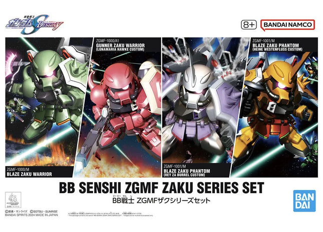 Gamers Guild AZ Bandai Mobile Suit Gundam: Seed Destiny - BB Senshi ZGMF Zaku Series Set Southern Hobby