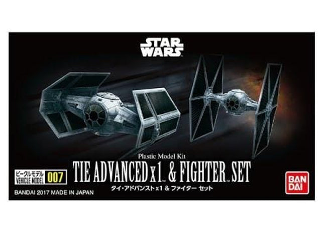 Gamers Guild AZ Bandai Star Wars - Vehicle Model #007 TIE Advanced x1 & Fighter Set 1/144 Scale Model Kit (Pre-Order) ACD Distribution