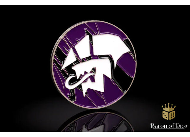 Gamers Guild AZ Baron of Dice 40mm Objective Coin - Alien: Purple Baron of Dice