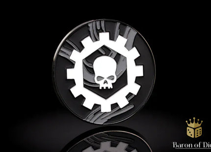 Gamers Guild AZ Baron of Dice 40mm Objective Coin - Iron Cog Baron of Dice