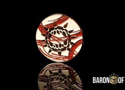 Gamers Guild AZ Baron of Dice Baron of Dice: 40mm Baron's Coin - Carnage | White Baron of Dice