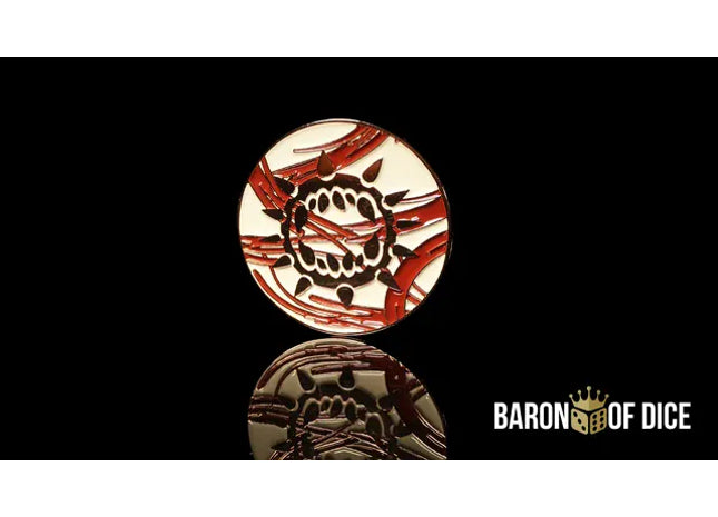 Gamers Guild AZ Baron of Dice Baron of Dice: 40mm Baron's Coin - Carnage | White Baron of Dice
