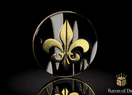 Gamers Guild AZ Baron of Dice Baron of Dice: 40mm Baron's Coin - Fleur De Lis | Heritage Baron of Dice