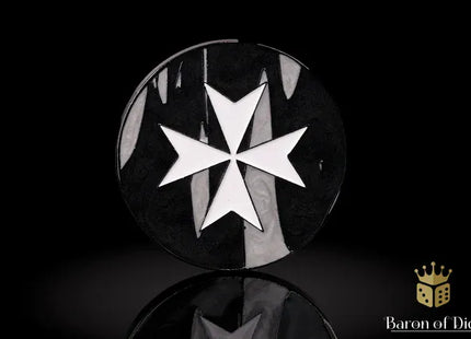 Gamers Guild AZ Baron of Dice Baron of Dice: 40mm Baron's Coin - Knights Templar | Black Baron of Dice