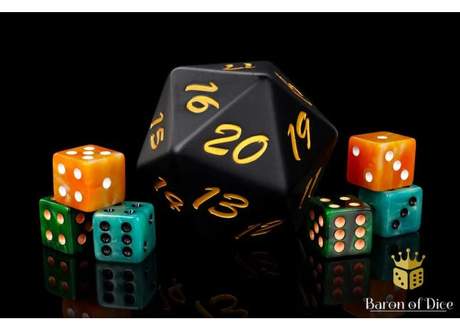 Gamers Guild AZ Baron of Dice Baron of Dice: Big Ass D20 - Black Decay Baron of Dice