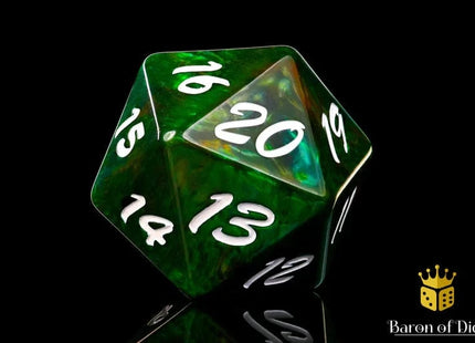 Gamers Guild AZ Baron of Dice Baron of Dice: Big Ass D20 - Green Nature Baron of Dice