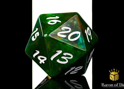 Gamers Guild AZ Baron of Dice Baron of Dice: Big Ass D20 - Green Nature Baron of Dice