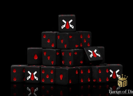 Gamers Guild AZ Baron of Dice Baron of Dice: Chain Blades Dice - Matte Black (x25) Baron of Dice