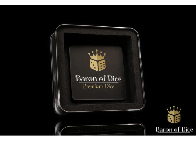 Gamers Guild AZ Baron of Dice Baron of Dice: Children of Profligacy - Silver 16mm Dice (Square Corner) Baron of Dice