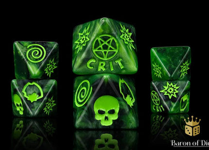 Gamers Guild AZ Baron of Dice Baron of Dice: Dark Illuminati D8 Dice  Set Baron of Dice
