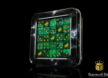 Gamers Guild AZ Baron of Dice Baron of Dice: Drake - Green & Gold Dice - Set of 25 Baron of Dice
