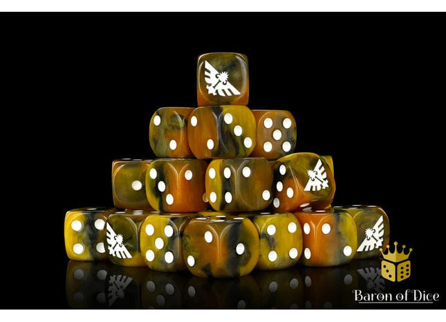 Gamers Guild AZ Baron of Dice Baron of Dice: Inquisition Gold 16mm Dice / Round Corner Baron of Dice