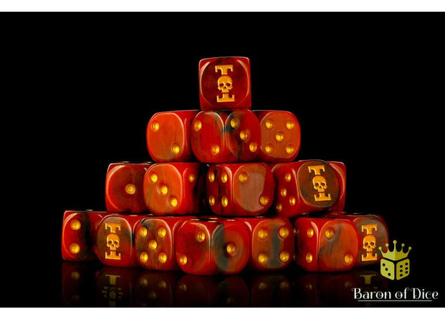 Gamers Guild AZ Baron of Dice Baron of Dice: Inquisition Red 16mm Dice / Round Corner Baron of Dice