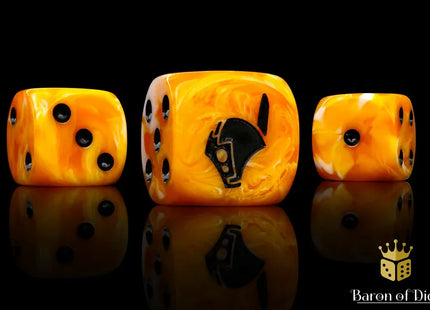 Gamers Guild AZ Baron of Dice Baron of Dice: Robot Helm - Ochre (Round Corner 25ct) Baron of Dice