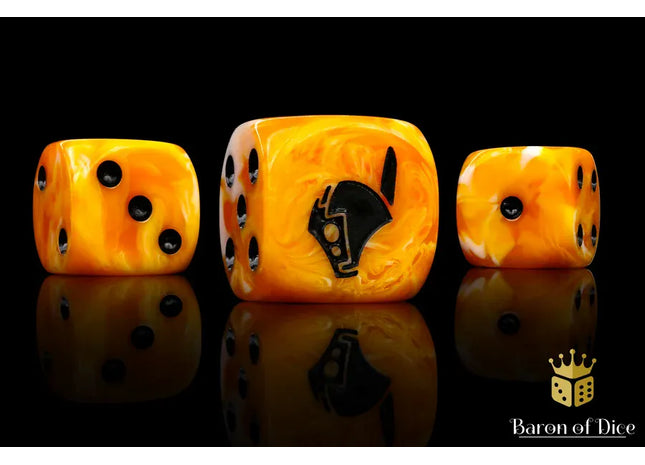 Gamers Guild AZ Baron of Dice Baron of Dice: Robot Helm - Ochre (Round Corner 25ct) Baron of Dice