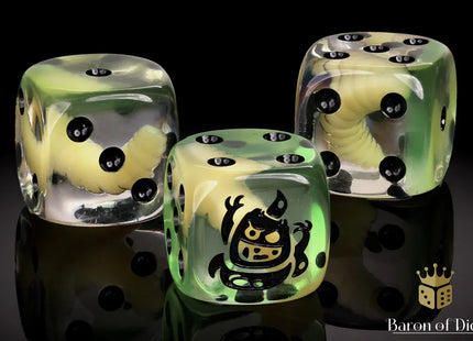 Gamers Guild AZ Baron of Dice Baron of Dice: Snotling Maggot Dice (Round Corner 25ct) Baron of Dice