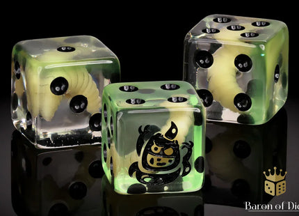 Gamers Guild AZ Baron of Dice Baron of Dice: Snotling Maggot Dice (Square Corner 25ct) Baron of Dice