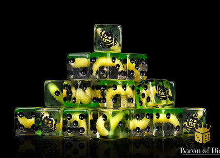 Gamers Guild AZ Baron of Dice Baron of Dice: Snotling Maggot Dice (Square Corner 25ct) Baron of Dice