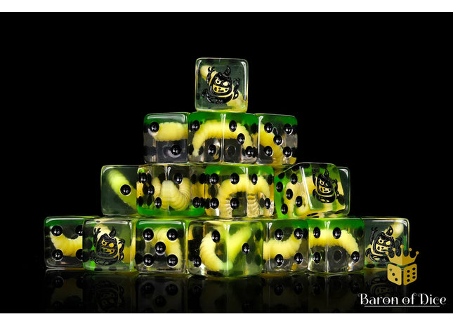 Gamers Guild AZ Baron of Dice Baron of Dice: Snotling Maggot Dice (Square Corner 25ct) Baron of Dice