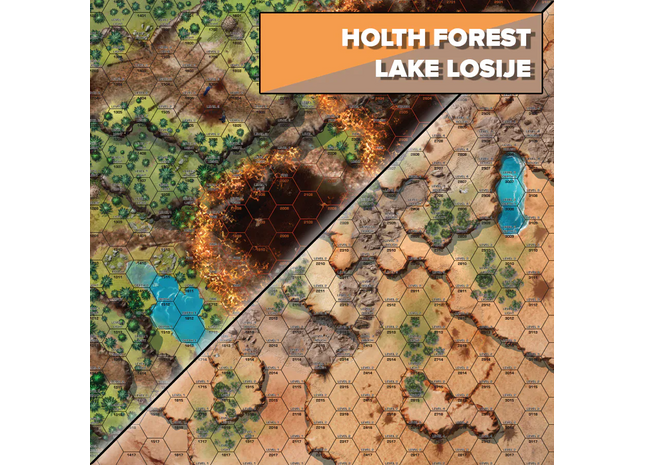 Gamers Guild AZ Battletech BattleTech: BattleMat - Tukkayid: Holth Forest & Lake Losiije (Pre-Order) ACD Distribution