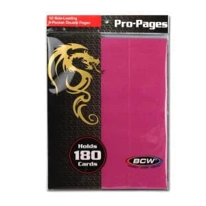 Gamers Guild AZ BCW BCW: Accessories - 9-Pocket Side Loading Pro Pages Pink BCW
