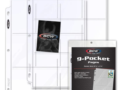 Gamers Guild AZ BCW BCW: Accessories - 9-Pocket Top Load Pro Pages Clear BCW