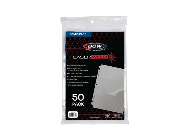 Gamers Guild AZ BCW LaserWeld Comic Page (50 CT. Pack) BCW