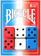 Gamers Guild AZ Bicycle Bicycle: Red White and Blue Dice 6ct (Pre-Order) Asmodee
