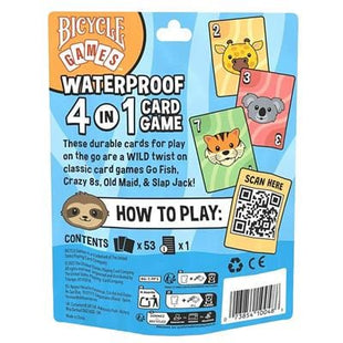 Gamers Guild AZ Bicycle Waterproof: 4 in 1 Card Game (Pre-Order) Asmodee