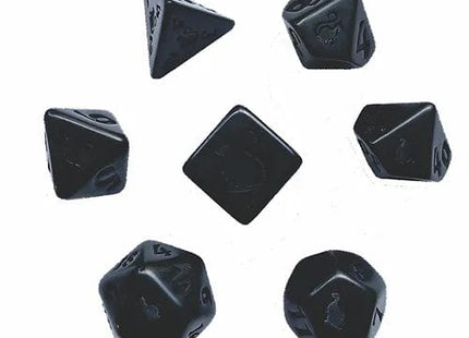 Gamers Guild AZ Black Oak Workshop Oak Workshop: 7-Dice Set: Kitty Clacks - Void Black Oak Workshop