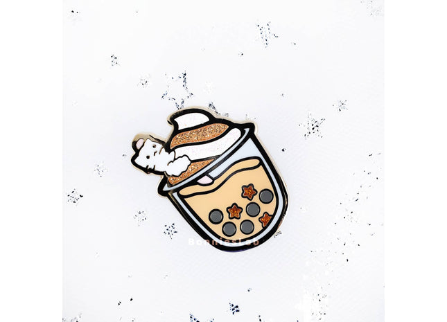 Gamers Guild AZ Bonnies Lab Boba Milk Tea Enamel Pin Faire