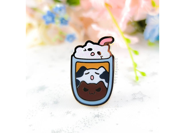 Gamers Guild AZ Bonnies Lab Cappuccino Cat Enamel Pin Faire