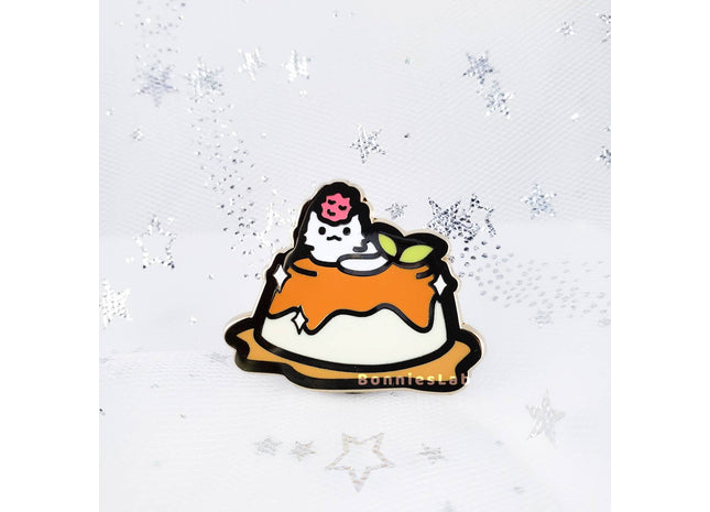 Gamers Guild AZ Bonnies Lab Caramel Flan Enamel Pin Faire