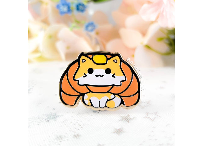 Gamers Guild AZ Bonnies Lab Croissant Cat Enamel Pin Faire
