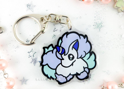 Gamers Guild AZ Bonnies Lab Galarian Ponyta Epoxy Acrylic Keychain Charm Faire