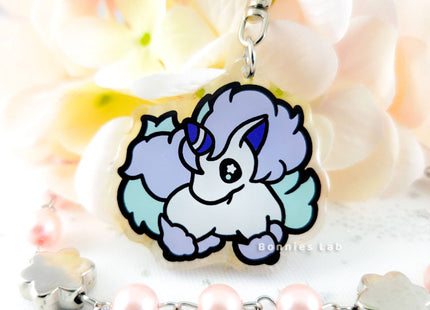 Gamers Guild AZ Bonnies Lab Galarian Ponyta Epoxy Acrylic Keychain Charm Faire