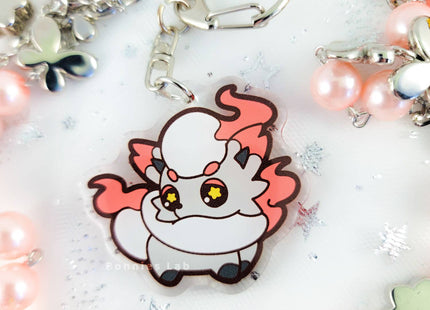 Gamers Guild AZ Bonnies Lab Hisuian Zorua Epoxy Acrylic Keychain Charm Faire