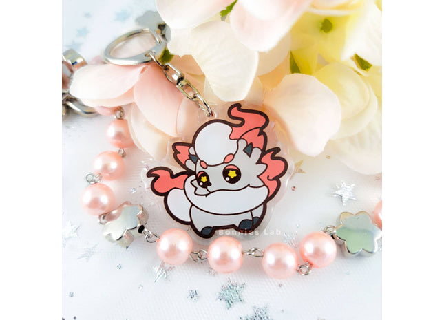 Gamers Guild AZ Bonnies Lab Hisuian Zorua Epoxy Acrylic Keychain Charm Faire