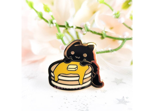 Gamers Guild AZ Bonnies Lab Pancake Black Cat Enamel Pin Faire