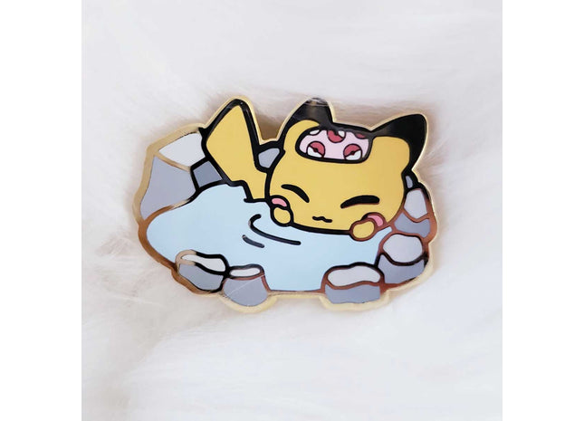 Gamers Guild AZ Bonnies Lab Pika Onsen Enamel Pin Faire